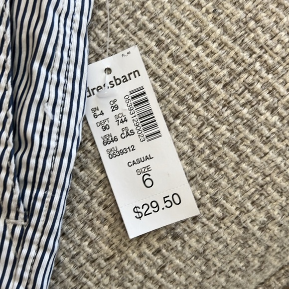 NWT Dress Barn Striped Chino Shorts - Picture 4 of 13